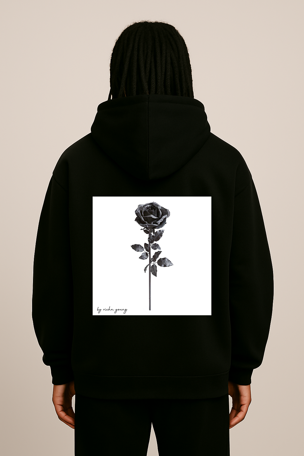 Black Rose - Oversized Hoodie - Rich'n Young